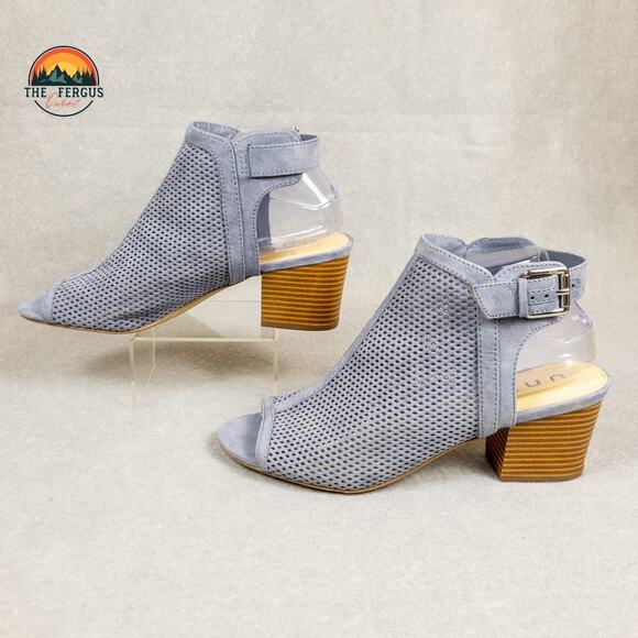 NWOT Unisa Casual Sandal Womens Sling Open Toe Mesh Shoe Block Heel Blue Size 8M - Picture 4 of 12